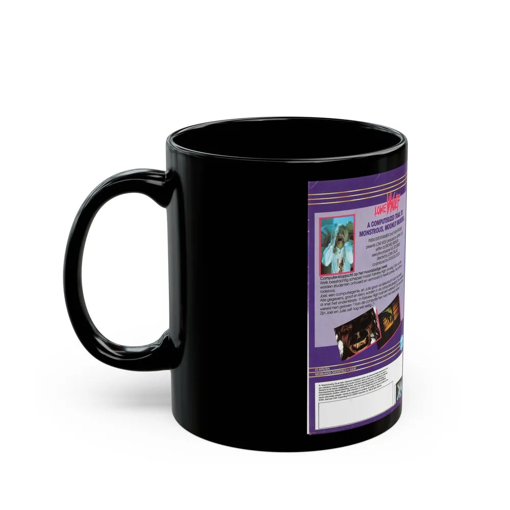 LONE WOLF (VHS COVER) - Black Coffee Mug-Go Mug Yourself