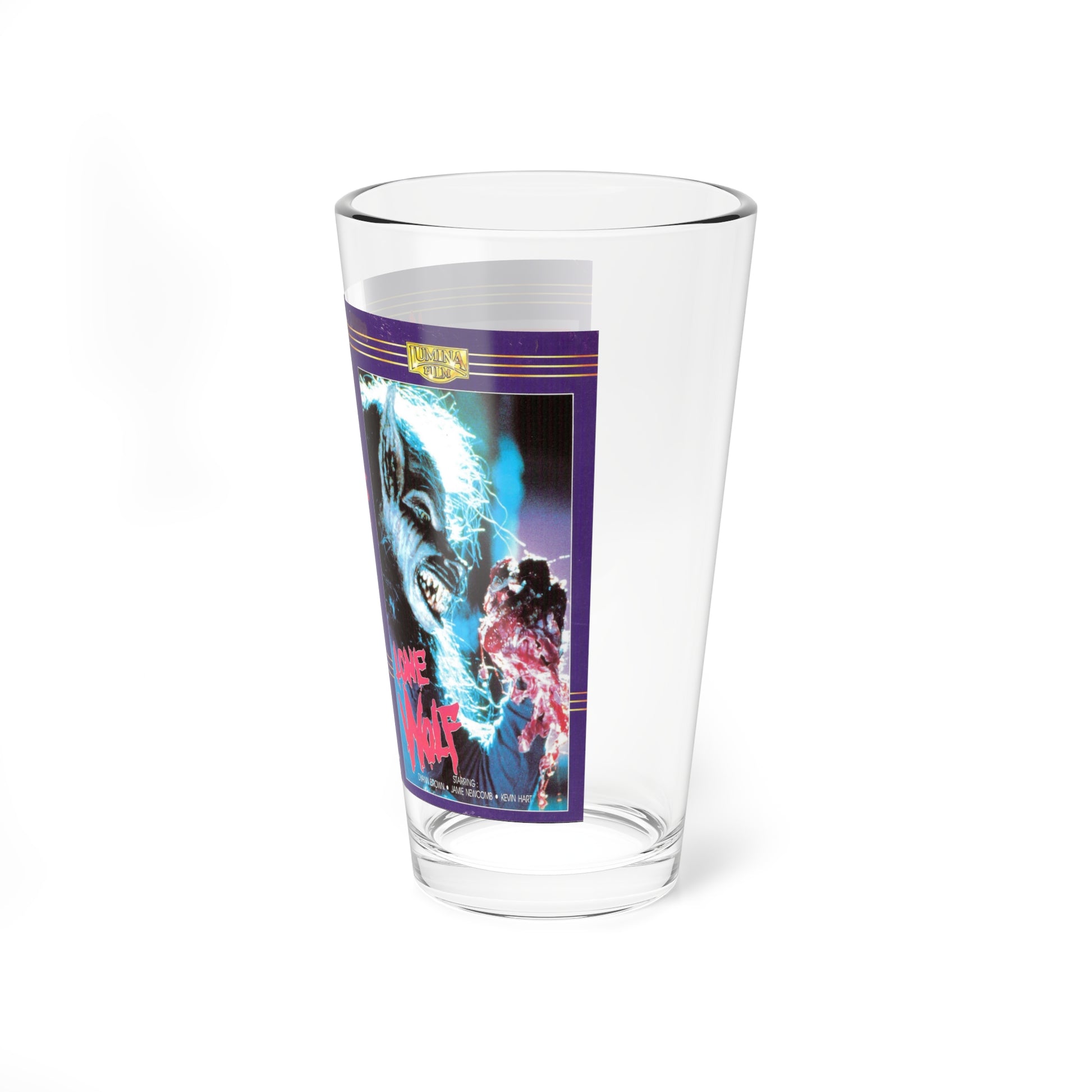 LONE WOLF (VHS COVER) Pint Glass 16oz-Go Mug Yourself