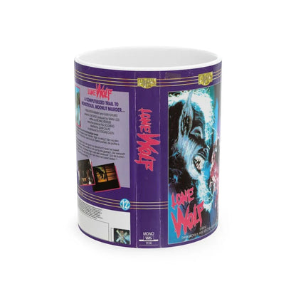 LONE WOLF (VHS COVER) - White Coffee Mug 11oz - Go Mug Yourself