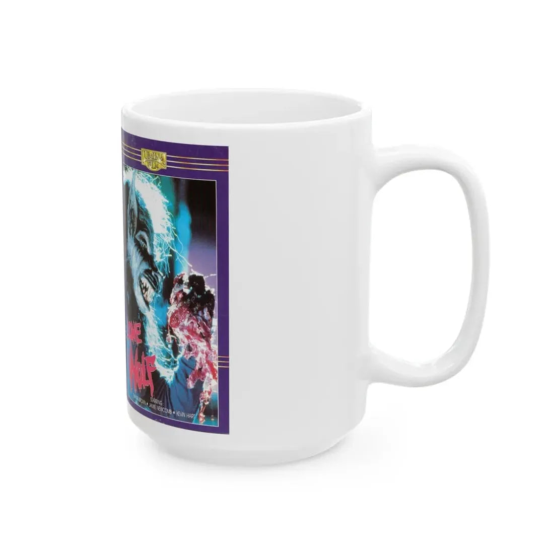 LONE WOLF (VHS COVER) - White Coffee Mug - Go Mug Yourself