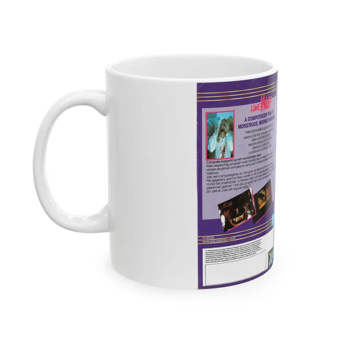 LONE WOLF (VHS COVER) - White Coffee Mug - Go Mug Yourself