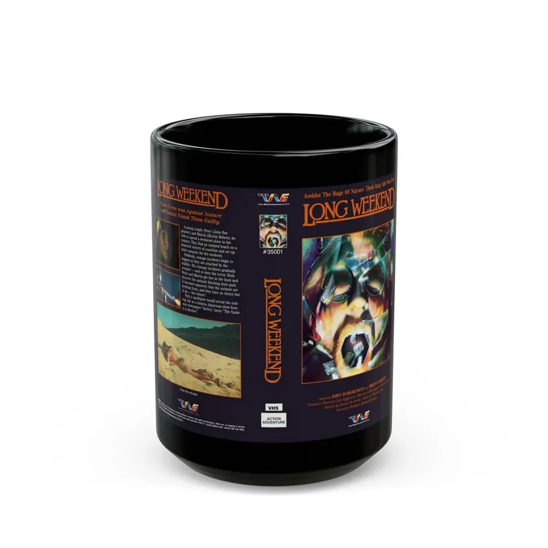 LONG WEEKEND (VHS COVER) - Black Coffee Mug 15oz - Go Mug Yourself