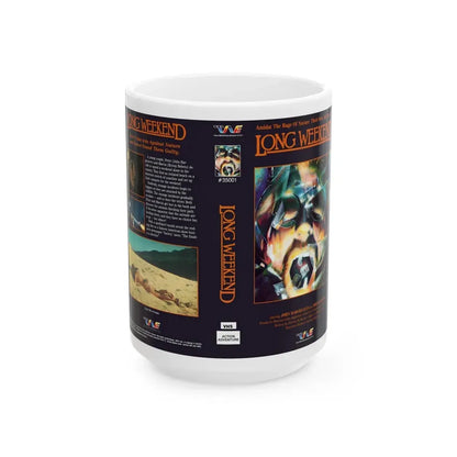 LONG WEEKEND (VHS COVER) - White Coffee Mug 15oz - Go Mug Yourself