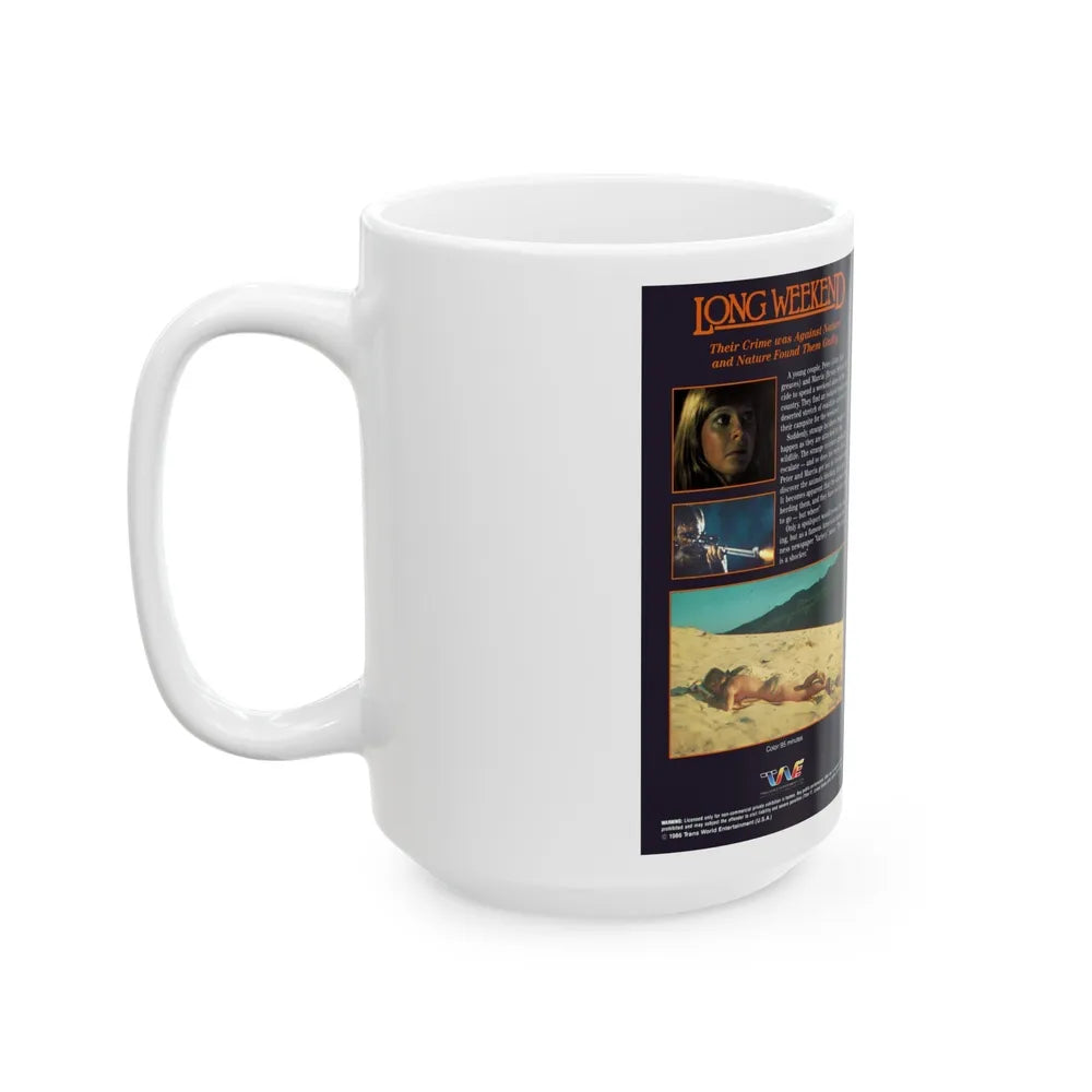 LONG WEEKEND (VHS COVER) - White Coffee Mug-Go Mug Yourself