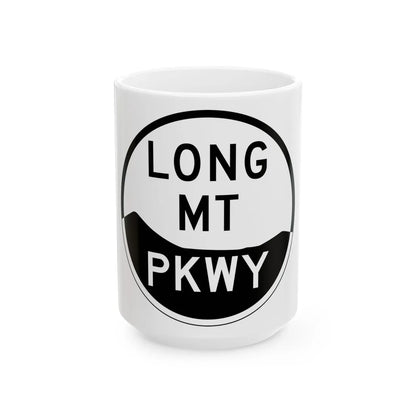 LongMtPkwy (New York) (Road Sign) White Coffee Mug 15oz - Go Mug Yourself