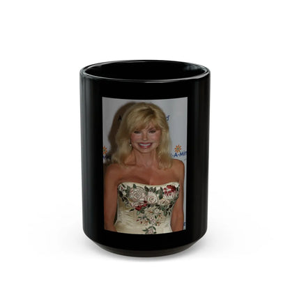 Loni Anderson #02 (Vintage Female Icon) Black Coffee Mug-15oz-Go Mug Yourself