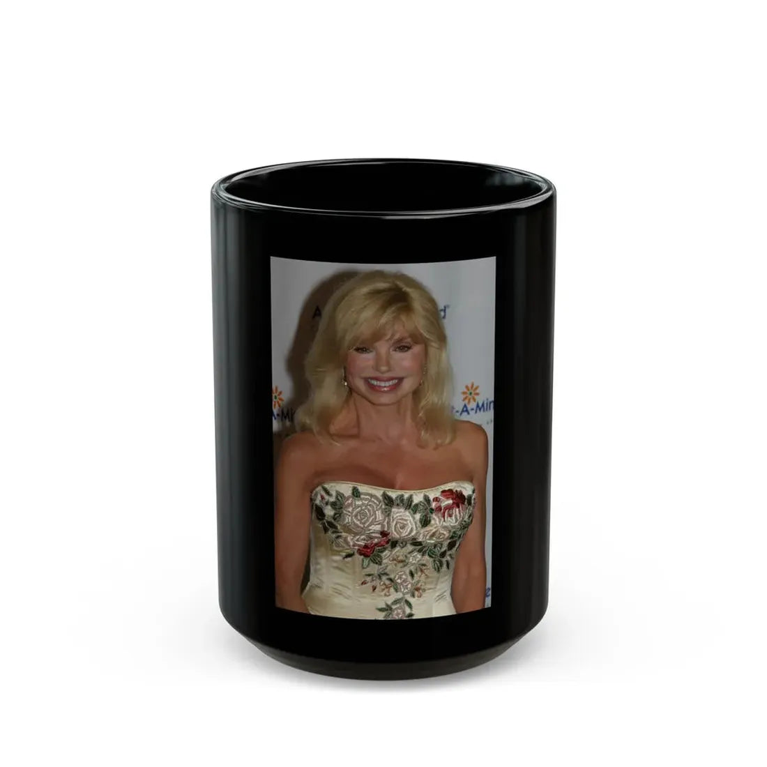 Loni Anderson #02 (Vintage Female Icon) Black Coffee Mug 15oz - Go Mug Yourself