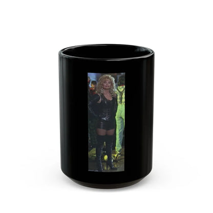 Loni Anderson #09 (Vintage Female Icon) Black Coffee Mug-15oz-Go Mug Yourself