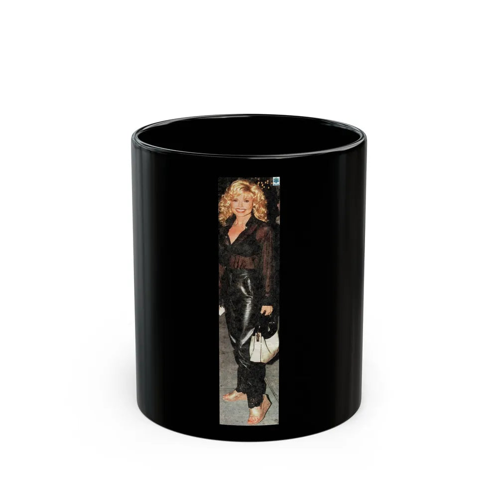 Loni Anderson #13 (Vintage Female Icon) Black Coffee Mug-11oz-Go Mug Yourself