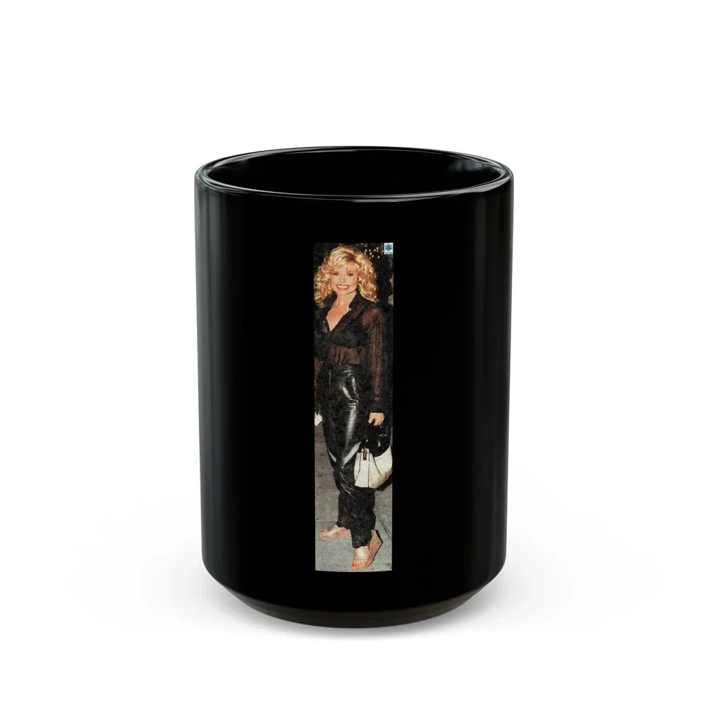 Loni Anderson #13 (Vintage Female Icon) Black Coffee Mug-15oz-Go Mug Yourself