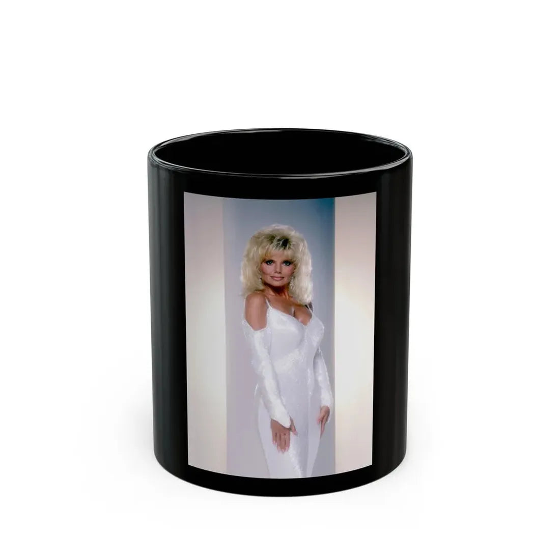Loni Anderson #16 (Vintage Female Icon) Black Coffee Mug 11oz - Go Mug Yourself