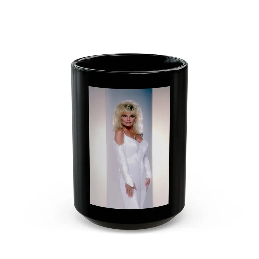 Loni Anderson #16 (Vintage Female Icon) Black Coffee Mug 15oz - Go Mug Yourself