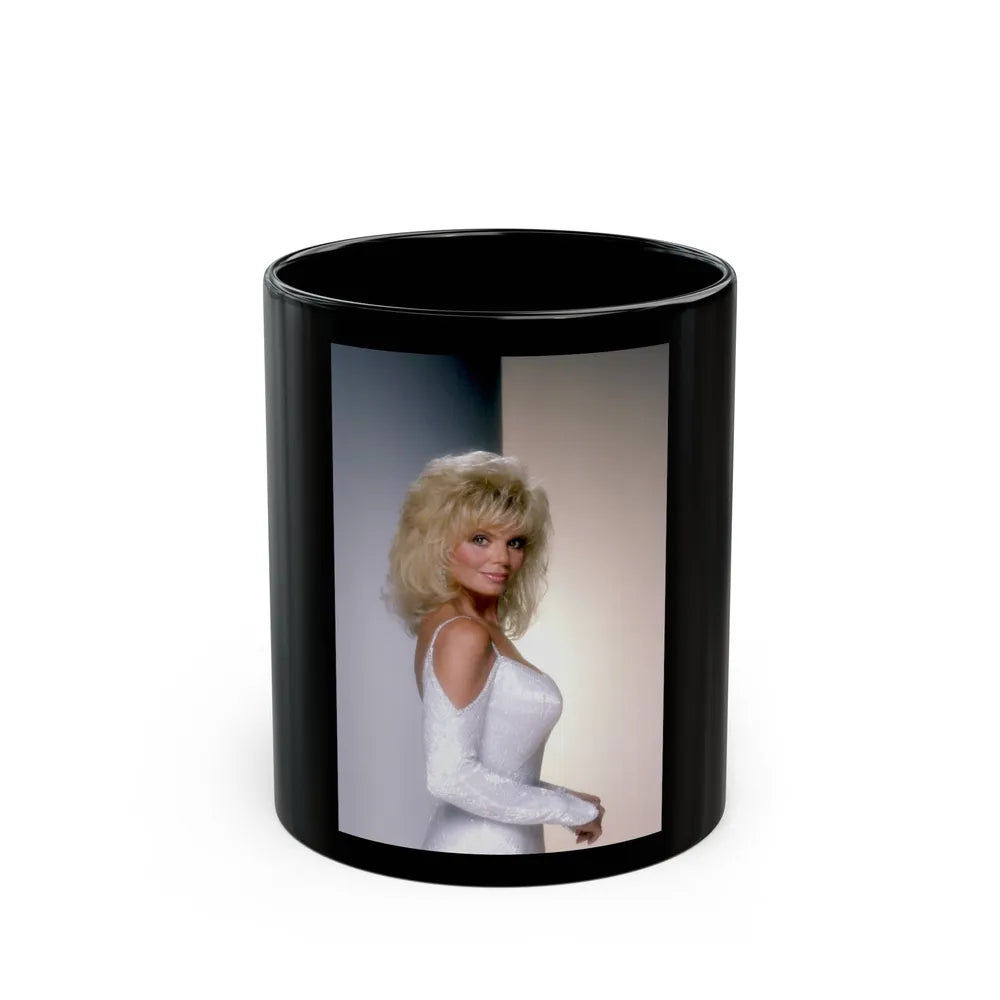 Loni Anderson #17 (Vintage Female Icon) Black Coffee Mug-11oz-Go Mug Yourself