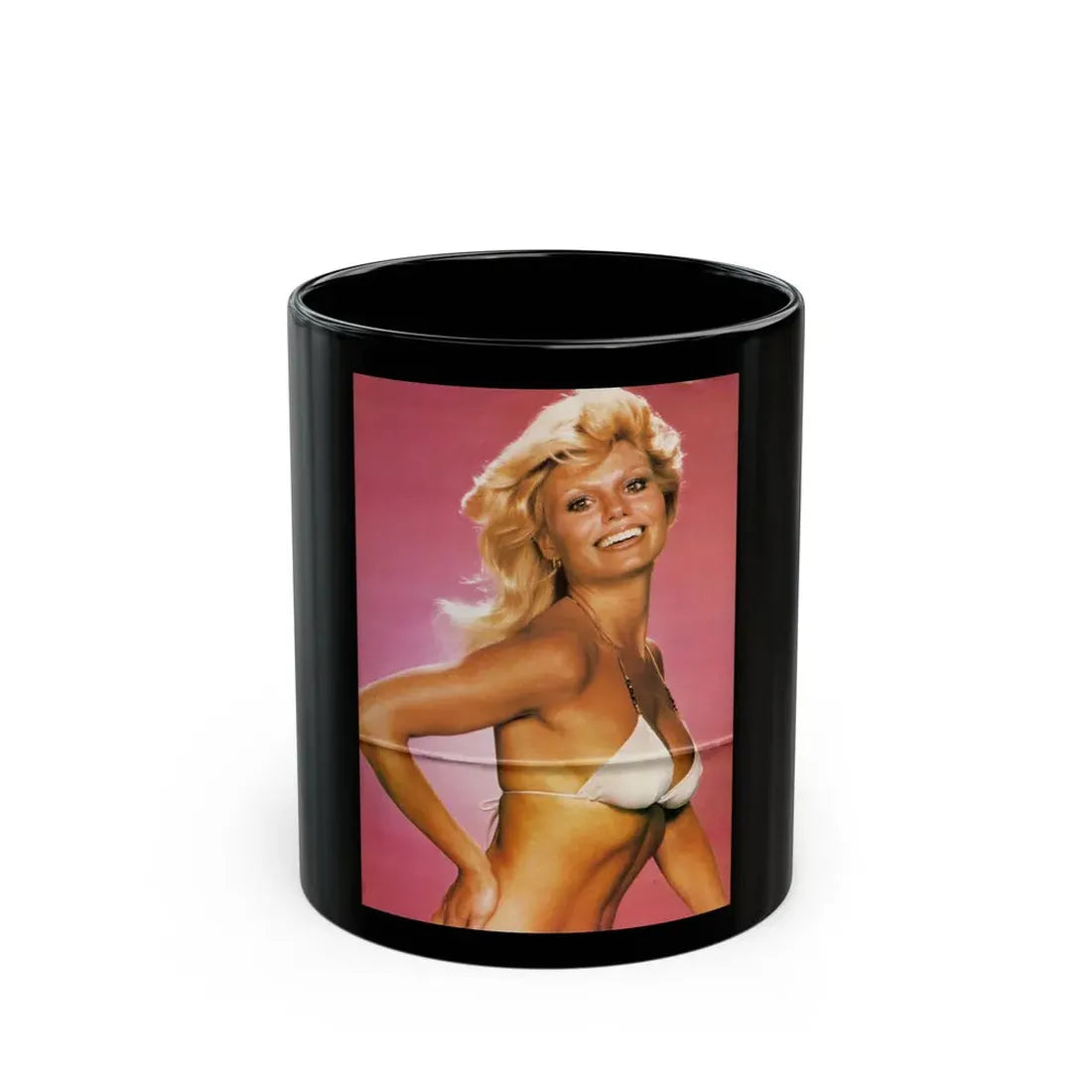 Loni Anderson #18 (Vintage Female Icon) Black Coffee Mug 11oz - Go Mug Yourself