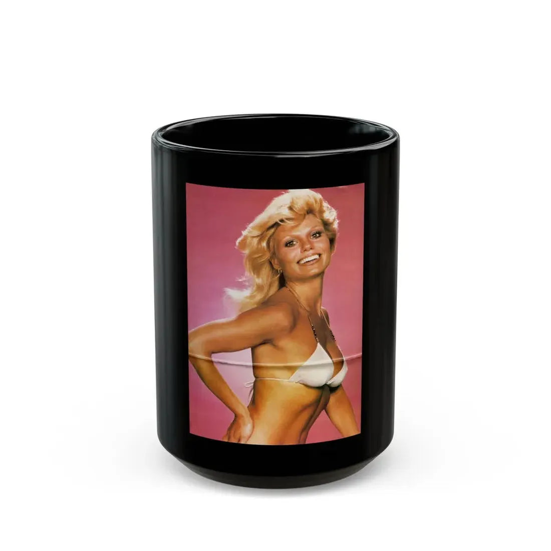 Loni Anderson #18 (Vintage Female Icon) Black Coffee Mug 15oz - Go Mug Yourself
