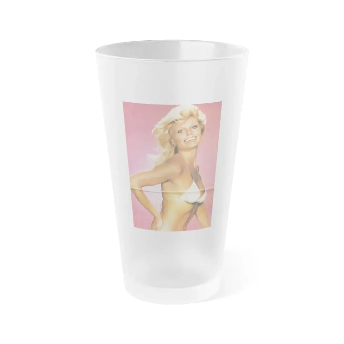 Loni Anderson #18 (Vintage Female Icon) Frosted Pint Glass 16oz 16oz Frosted - Go Mug Yourself