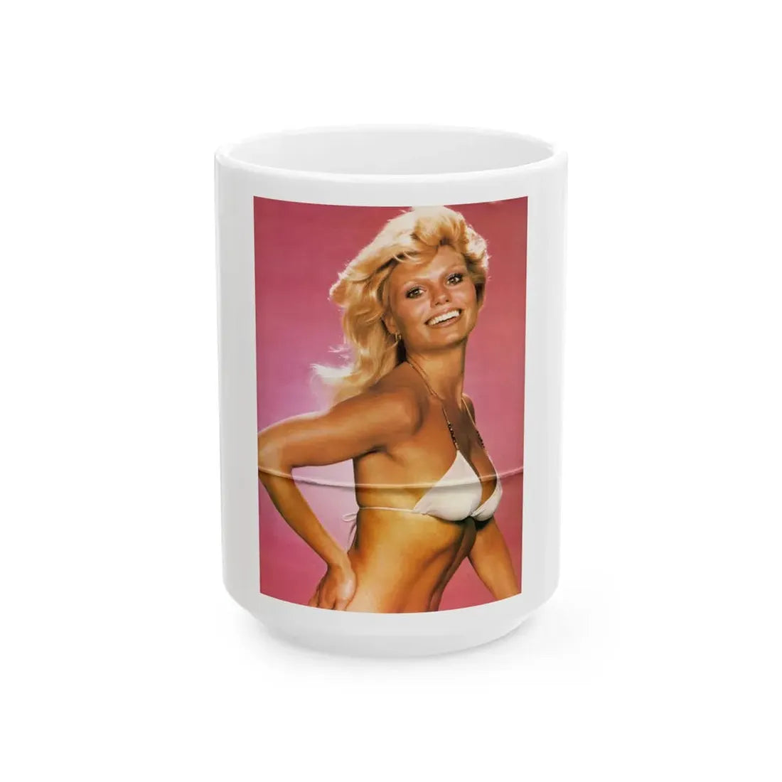 Loni Anderson #18 (Vintage Female Icon) White Coffee Mug 15oz - Go Mug Yourself