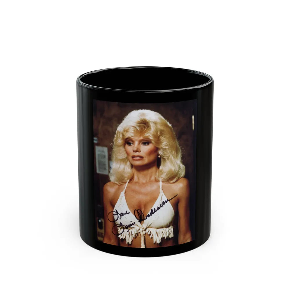 Loni Anderson #19 (Vintage Female Icon) Black Coffee Mug-11oz-Go Mug Yourself