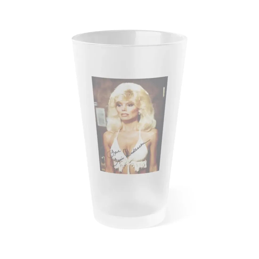 Loni Anderson #19 (Vintage Female Icon) Frosted Pint Glass 16oz 16oz Frosted - Go Mug Yourself