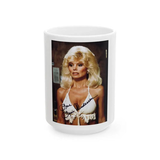 Loni Anderson #19 (Vintage Female Icon) White Coffee Mug 15oz - Go Mug Yourself