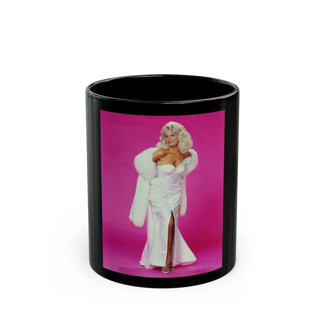 Loni Anderson #20 (Vintage Female Icon) Black Coffee Mug 11oz - Go Mug Yourself