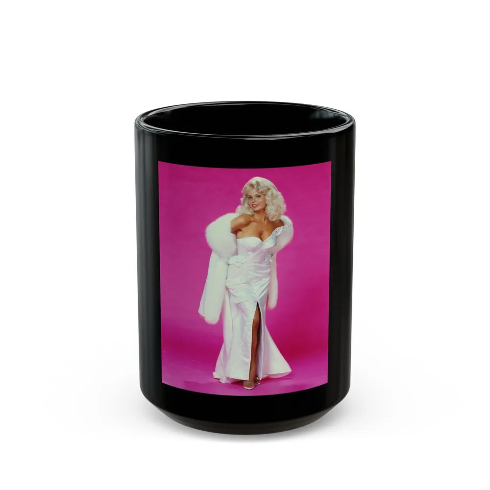 Loni Anderson #20 (Vintage Female Icon) Black Coffee Mug-15oz-Go Mug Yourself