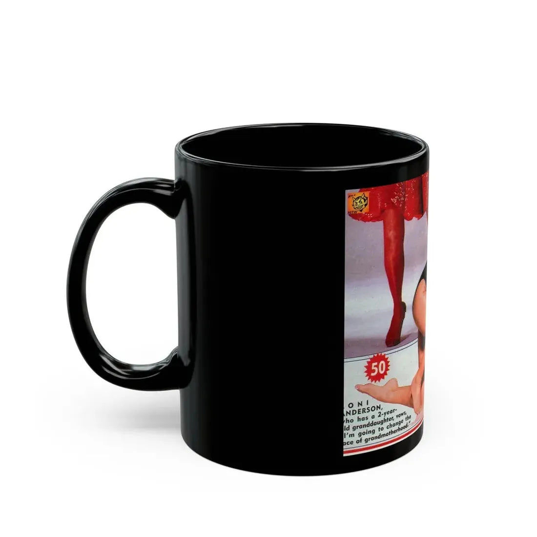 Loni Anderson #22 (Vintage Female Icon) Black Coffee Mug - Go Mug Yourself