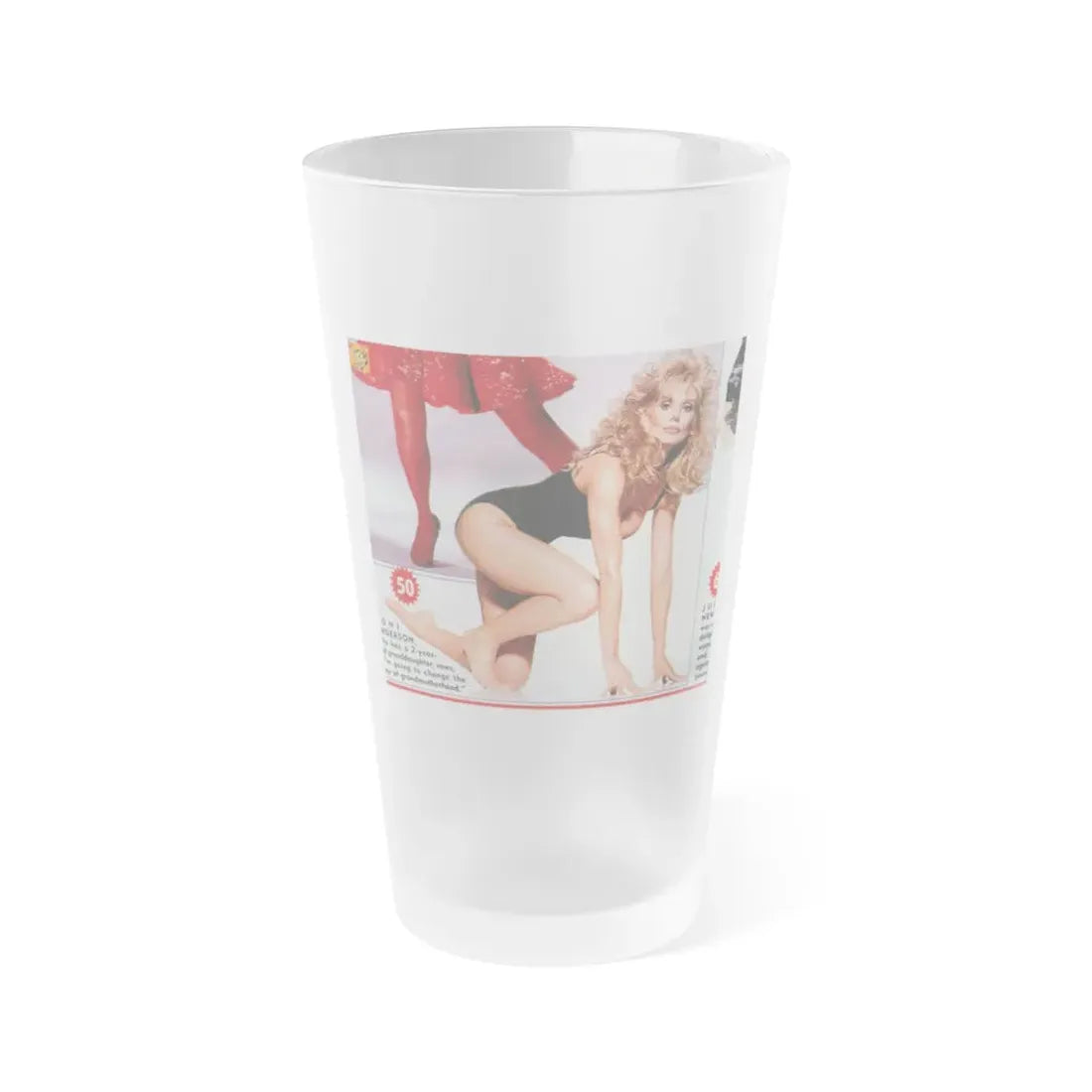 Loni Anderson #22 (Vintage Female Icon) Frosted Pint Glass 16oz 16oz Frosted - Go Mug Yourself