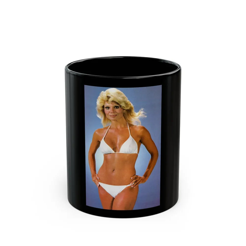 Loni Anderson #31 (Vintage Female Icon) Black Coffee Mug-11oz-Go Mug Yourself