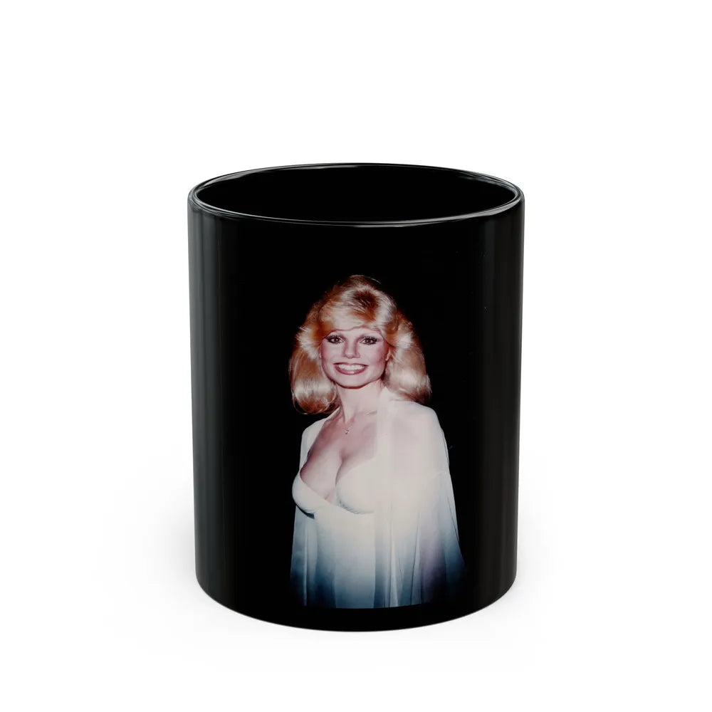 Loni Anderson #34 (Vintage Female Icon) Black Coffee Mug-11oz-Go Mug Yourself