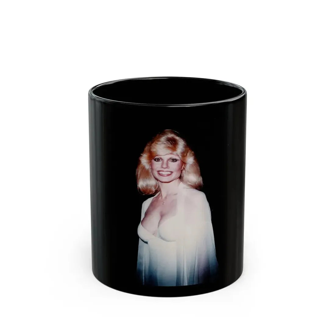 Loni Anderson #34 (Vintage Female Icon) Black Coffee Mug 11oz - Go Mug Yourself