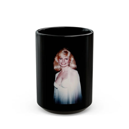 Loni Anderson #34 (Vintage Female Icon) Black Coffee Mug-15oz-Go Mug Yourself