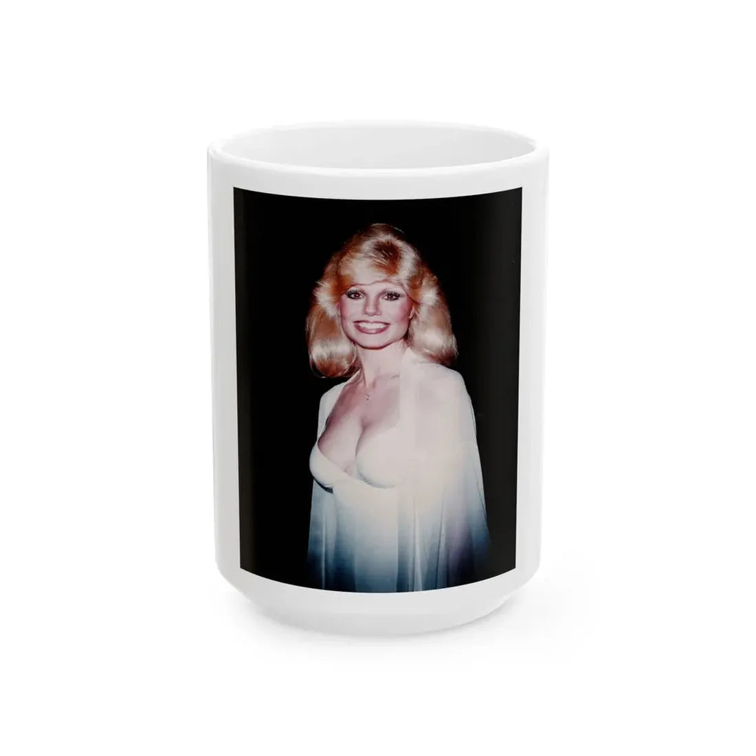Loni Anderson #34 (Vintage Female Icon) White Coffee Mug 15oz - Go Mug Yourself
