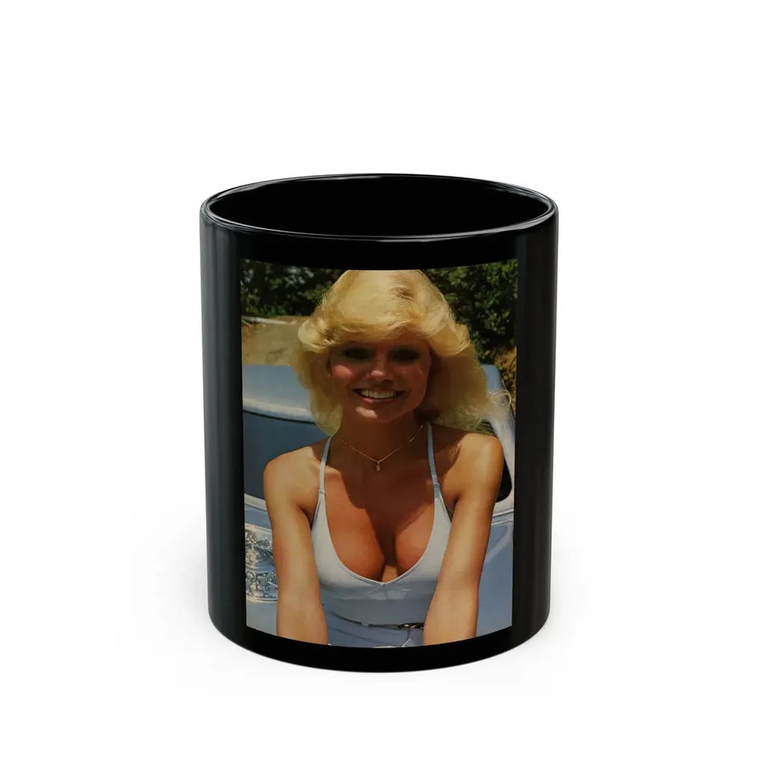 Loni Anderson #35 (Vintage Female Icon) Black Coffee Mug 11oz - Go Mug Yourself