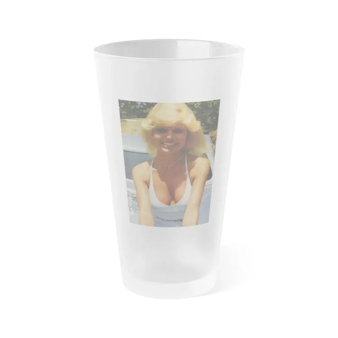 Loni Anderson #35 (Vintage Female Icon) Frosted Pint Glass 16oz 16oz Frosted - Go Mug Yourself