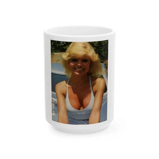 Loni Anderson #35 (Vintage Female Icon) White Coffee Mug 15oz - Go Mug Yourself