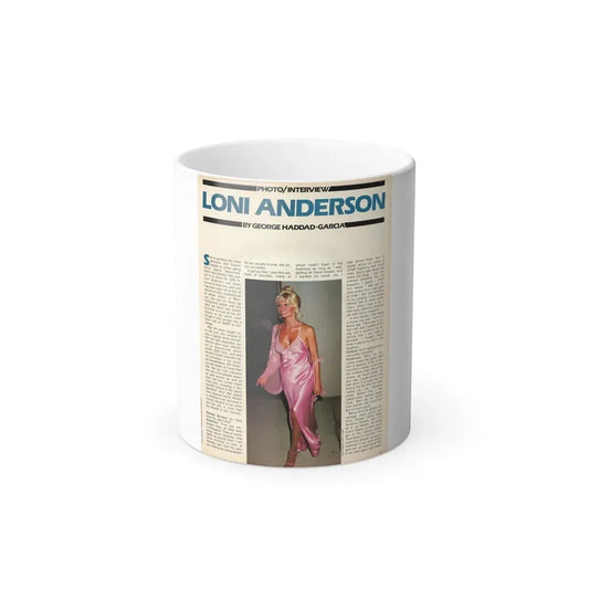 Loni Anderson #36 (Vintage Female Icon) Color Changing Coffee Mug 11oz - Go Mug Yourself