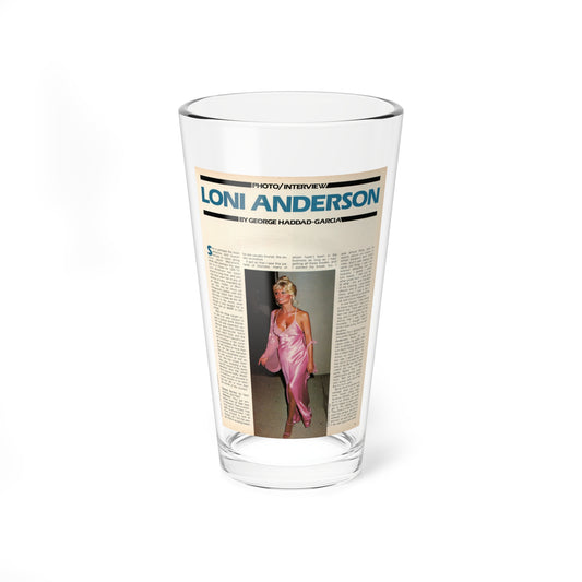 Loni Anderson #36 (Vintage Female Icon) Pint Glass 16oz-16oz-Go Mug Yourself