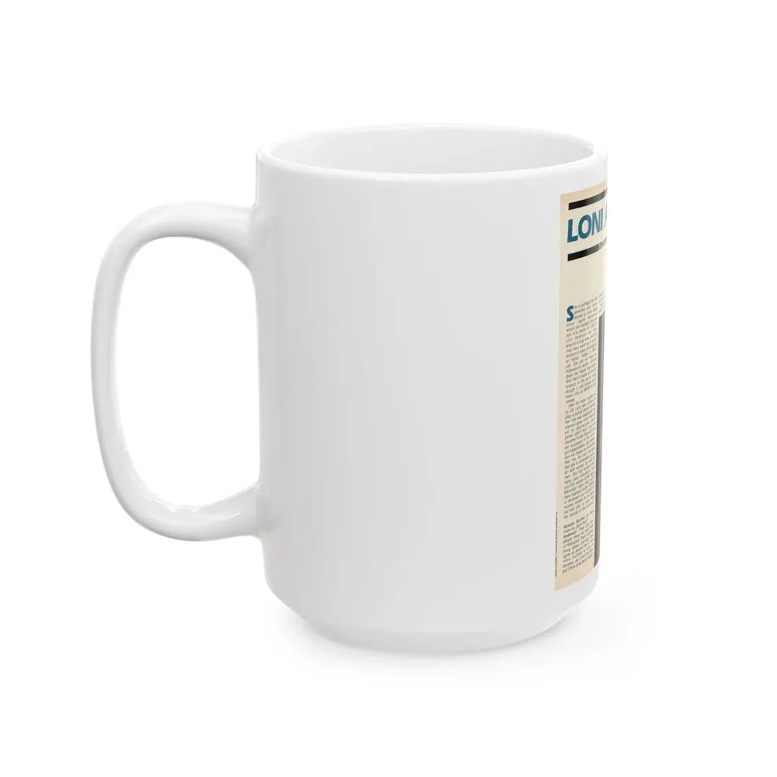 Loni Anderson #36 (Vintage Female Icon) White Coffee Mug - Go Mug Yourself