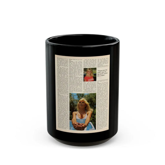 Loni Anderson #37 (Vintage Female Icon) Black Coffee Mug-15oz-Go Mug Yourself