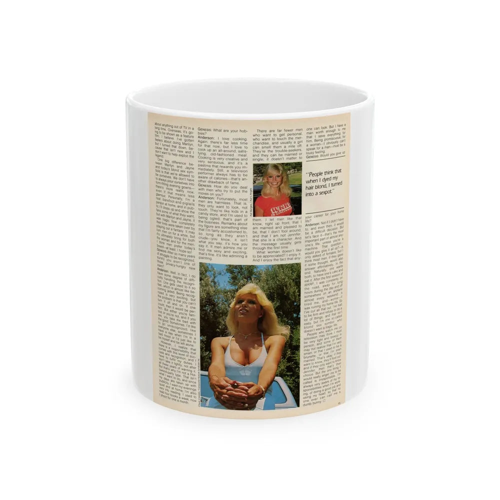 Loni Anderson #37 (Vintage Female Icon) White Coffee Mug-11oz-Go Mug Yourself