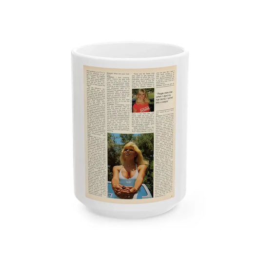 Loni Anderson #37 (Vintage Female Icon) White Coffee Mug 15oz - Go Mug Yourself