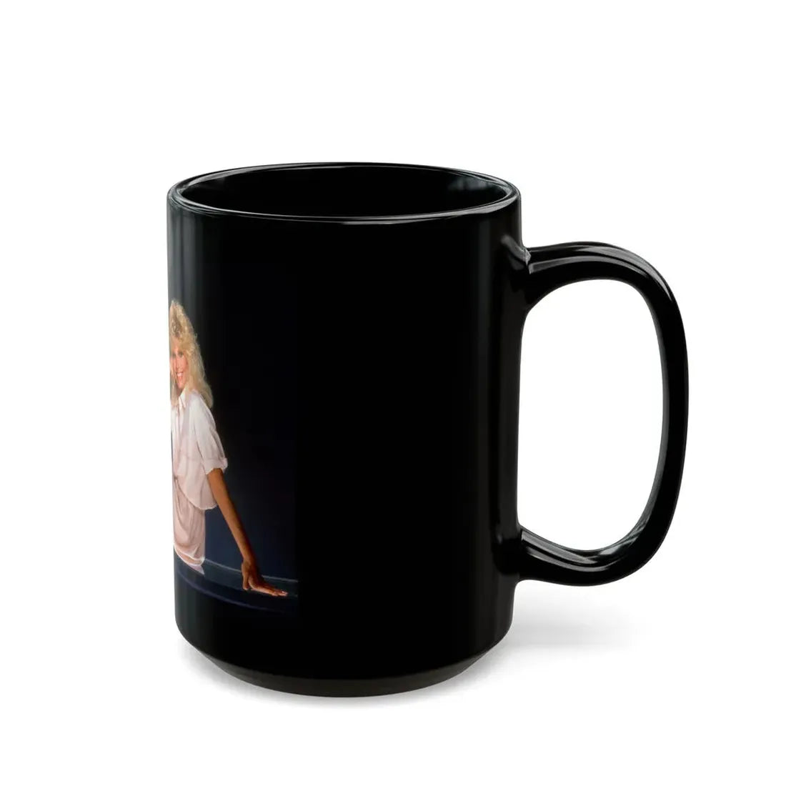 Loni Anderson #40 (Vintage Female Icon) Black Coffee Mug - Go Mug Yourself