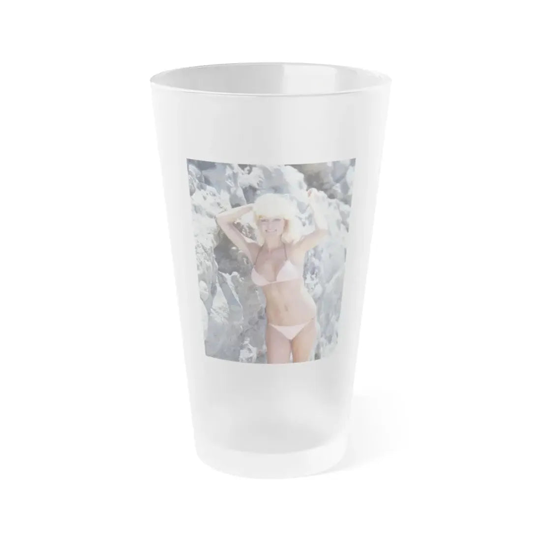 Loni Anderson #41 (Vintage Female Icon) Frosted Pint Glass 16oz 16oz Frosted - Go Mug Yourself