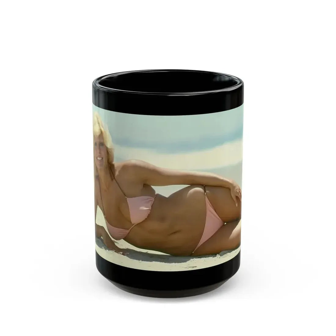 Loni Anderson #43 (Vintage Female Icon) Black Coffee Mug 15oz - Go Mug Yourself