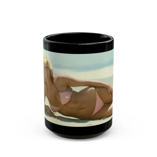 Loni Anderson #43 (Vintage Female Icon) Black Coffee Mug 15oz - Go Mug Yourself