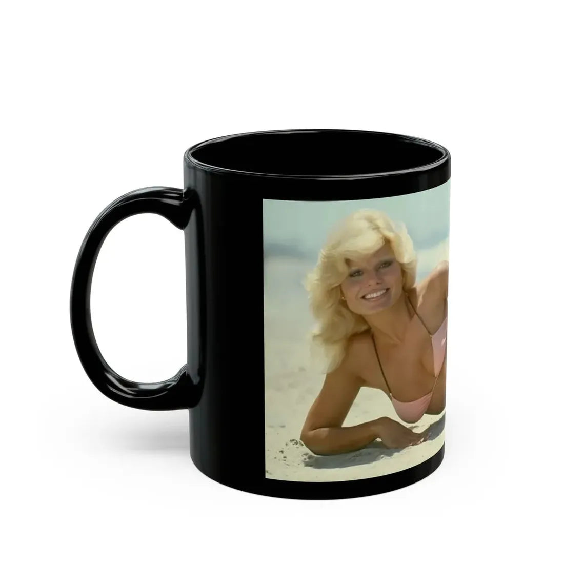 Loni Anderson #43 (Vintage Female Icon) Black Coffee Mug - Go Mug Yourself