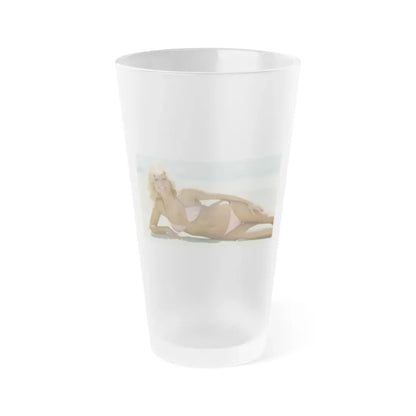 Loni Anderson #43 (Vintage Female Icon) Frosted Pint Glass 16oz 16oz Frosted - Go Mug Yourself