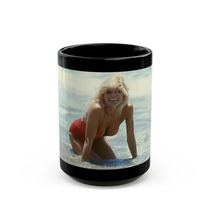 Loni Anderson #44 (Vintage Female Icon) Black Coffee Mug 15oz - Go Mug Yourself