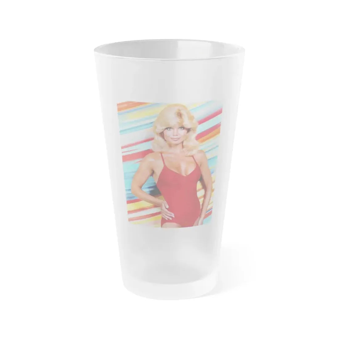 Loni Anderson #46 (Vintage Female Icon) Frosted Pint Glass 16oz 16oz Frosted - Go Mug Yourself